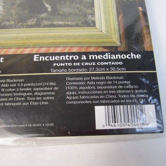 Bucilla Counted Cross Stitch Kit Midnight Rendezvous -  Cat & Bunny 45441 - Picture 4 of 7